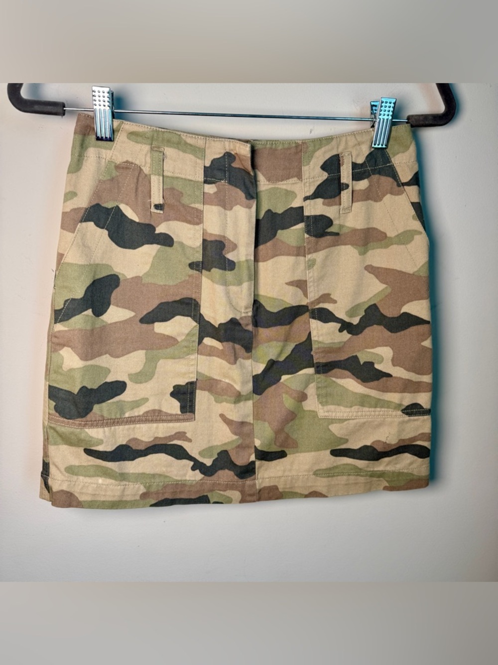 H&M Divided Camo Mini Skirt | Size 4 | Cargo | Y2K Military | 100% Cotton